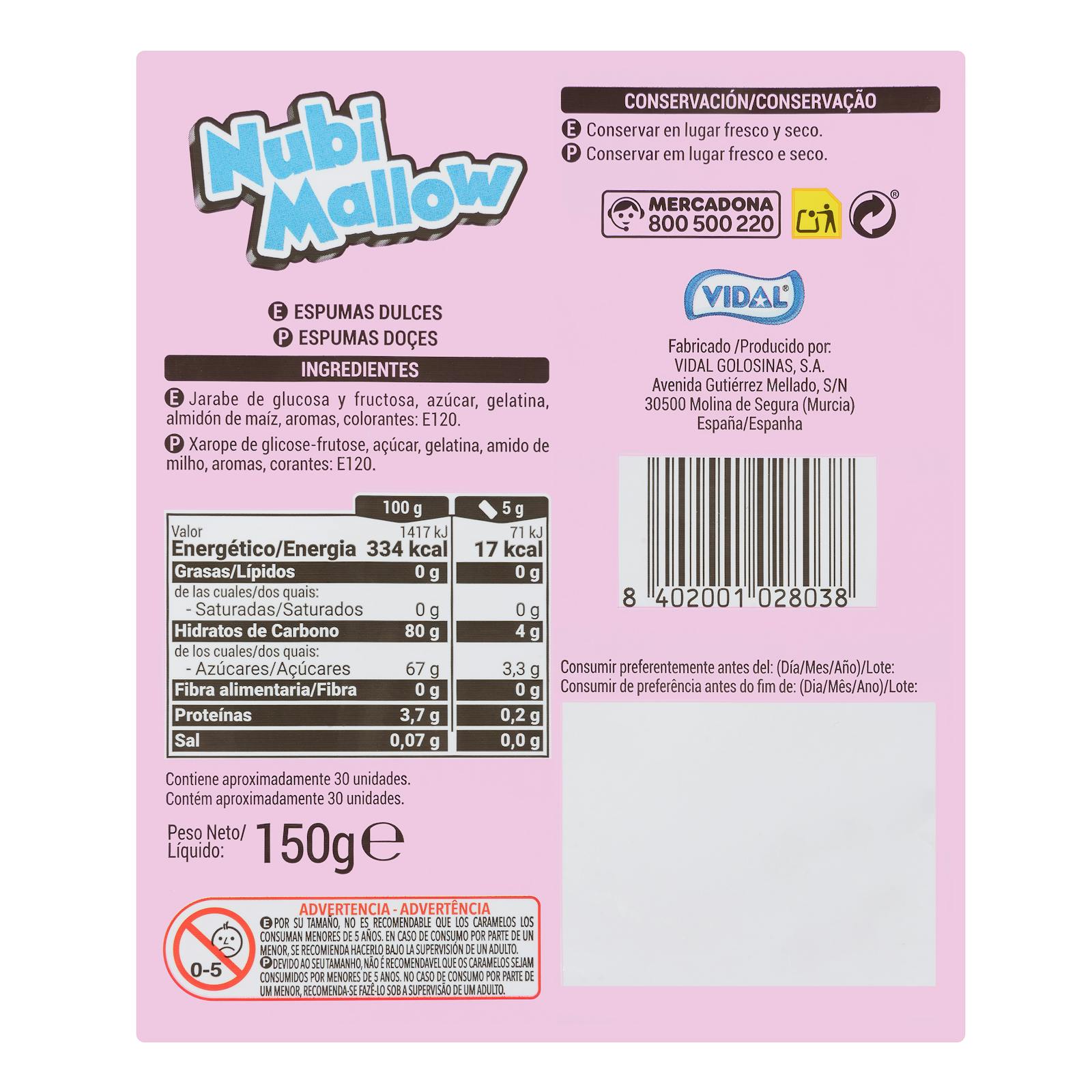 Bonbons Nubi Mallow Hacendado