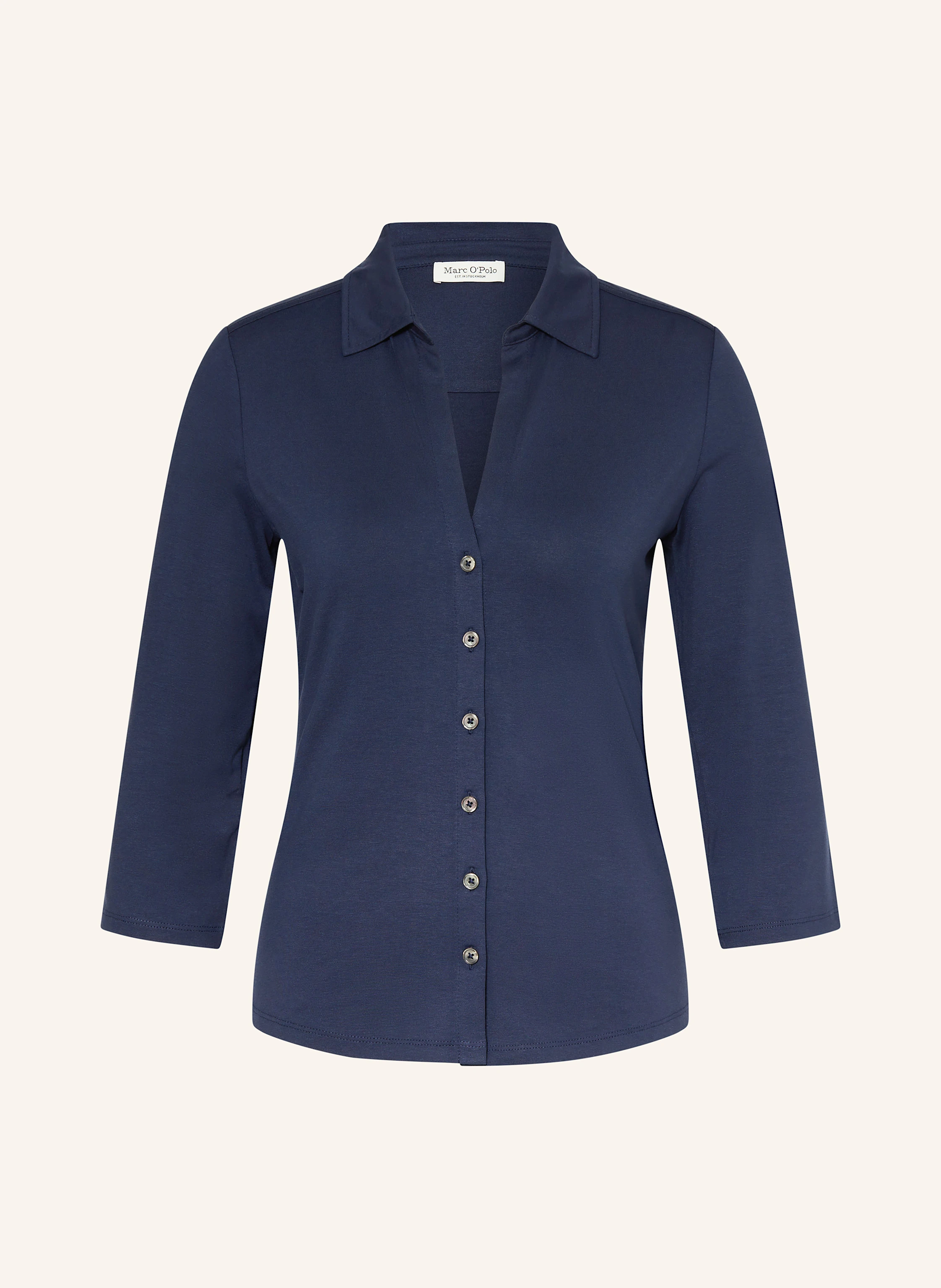 Marc O'Polo Hemdbluse aus Jersey mit 3/4-Arm