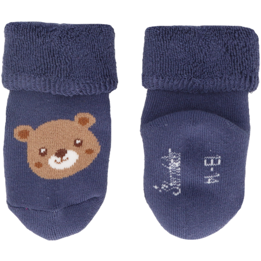 Sterntaler Baby-Socke 3er Bär blau
