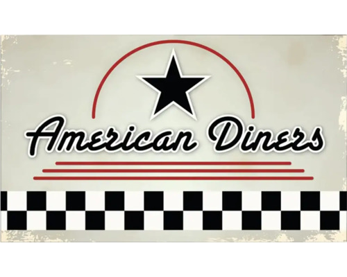 Keukenachterwand mySpotti Profix American Diners belettering 100 x 60 cm PX-10060-196-HB
