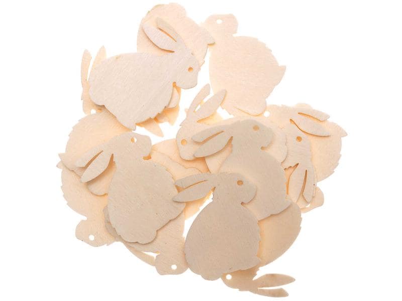 Rico Design Streudeko Hase gross 24 Stück, Nature Kreativ mit Rico Design
