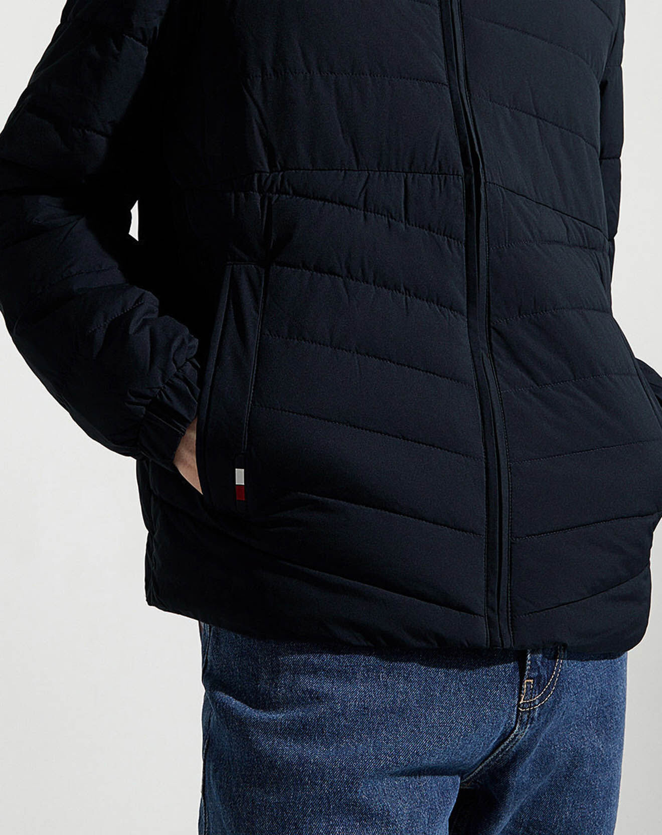 Tommy Hilfiger Doudoune à capuche fine bleu marine