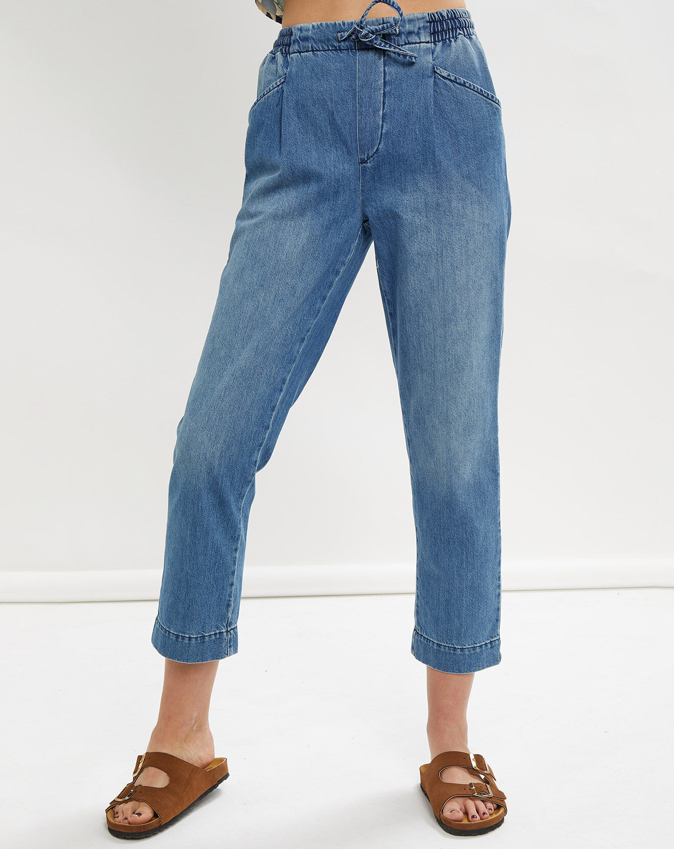 Stella Forest Pantalon cargo Nora en denim bleu
