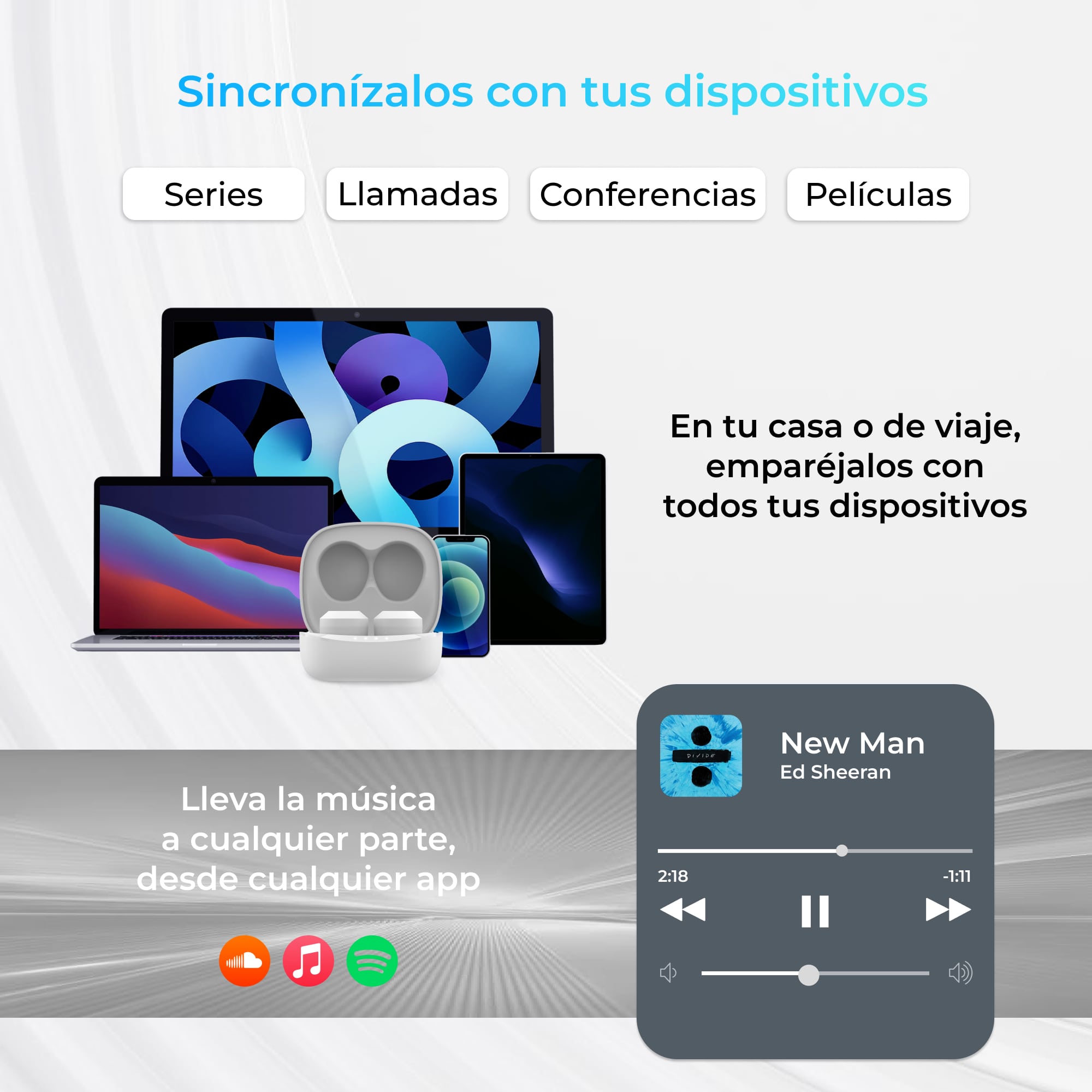 Auriculares Inalámbricos Ksix Oblivion