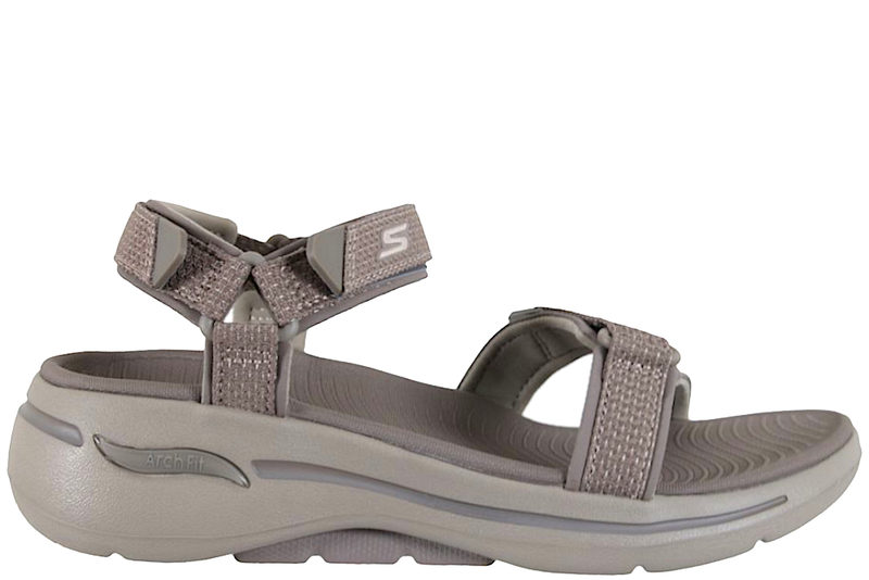 SKECHERS GO WALK ARCH FIT SANDAL I TAUPE TEKSTIL