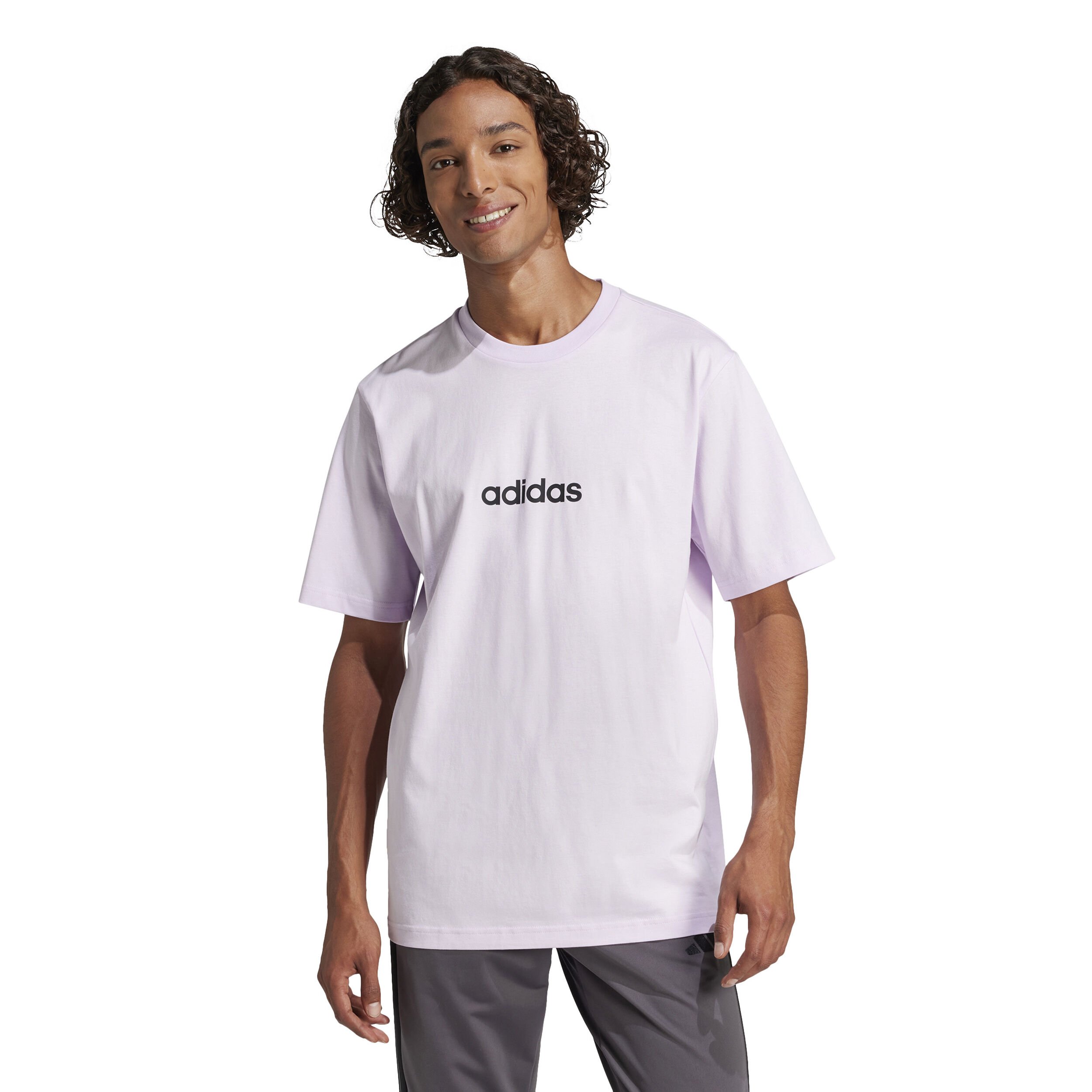 adidas Linear Single Jersey T-shirt Hommes - Lilas