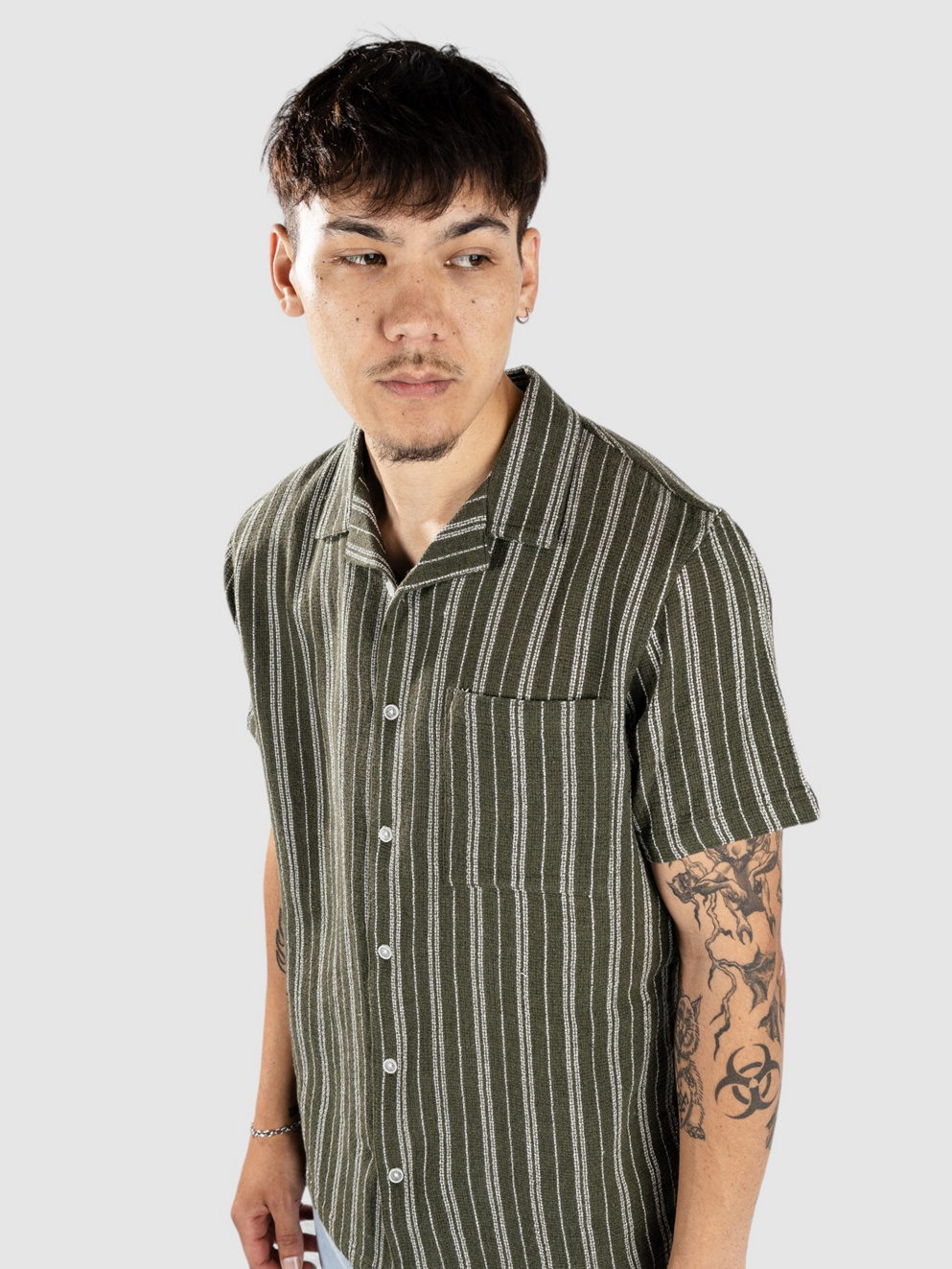Anerkjendt Akleo S-S Dobby Shirt olivine