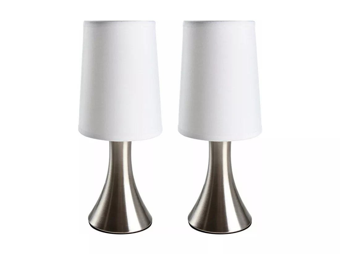Lot de 2 lampes tissu 12.5 x 12.5 x 29.5 cm 2401036