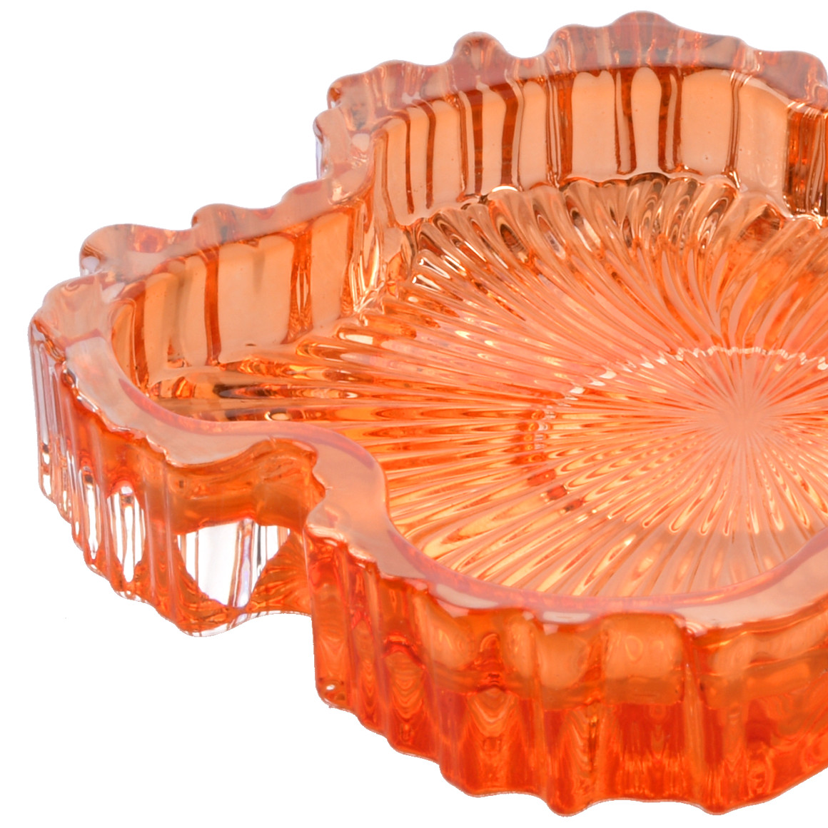 My Home Kerzenhalter in Blumen-Form orange