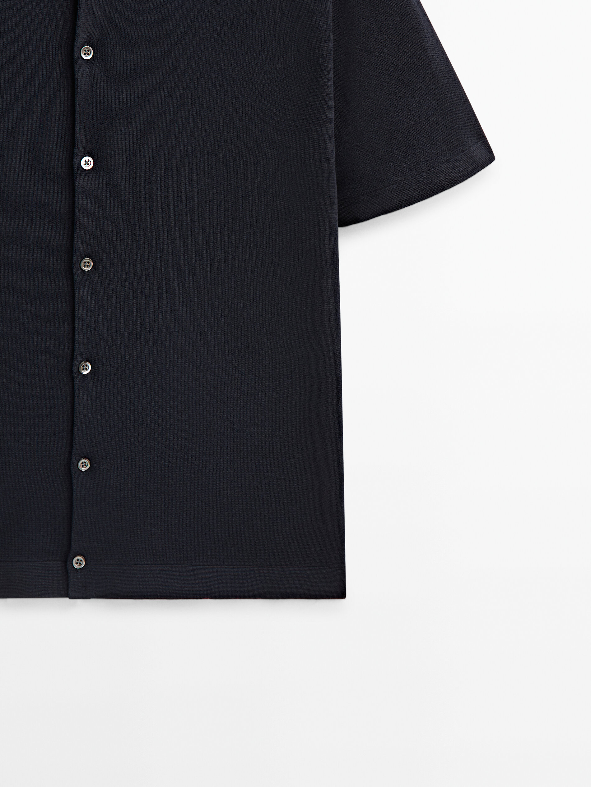Camisa manga curta milano stitch - AZUL MARINO
