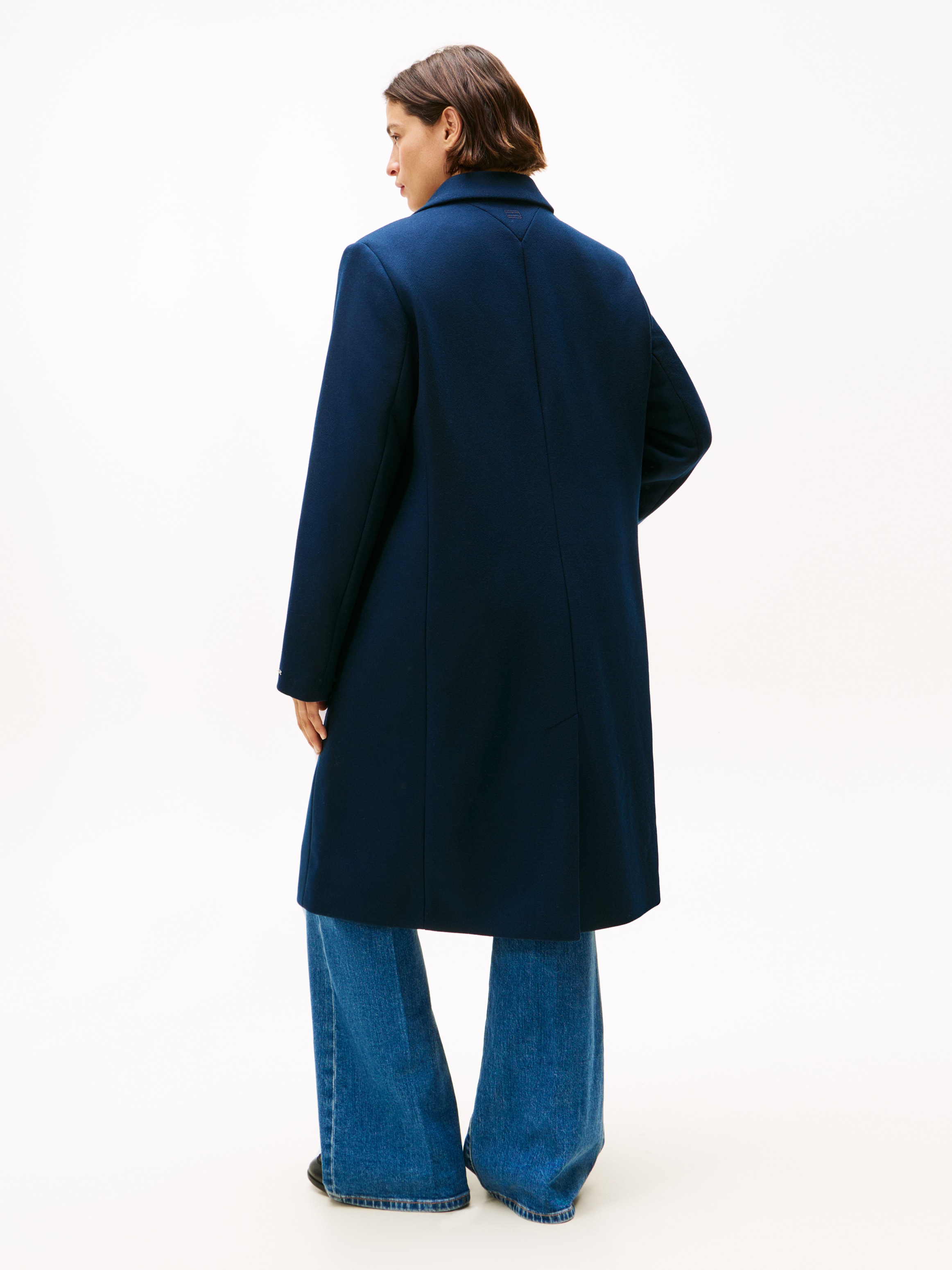 Tommy Hilfiger Curve Langmantel »CRV  CLASSIC SB WOOL REG COAT«, in grossen Grössen, mit Wolle und Kaschmiranteil