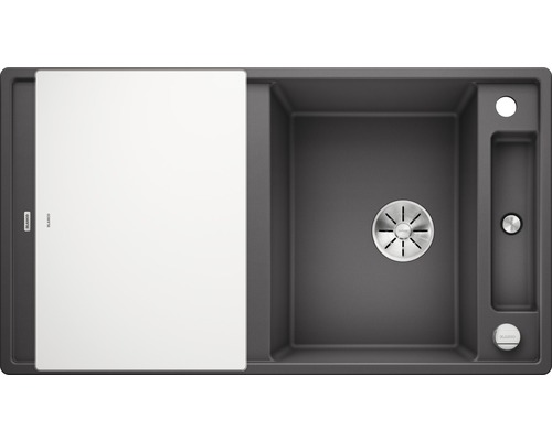 Blanco AXIA III 5 S spoelbak, 915 x 510 mm, rotsgrijs, zonder multifunctionele kom, 523216