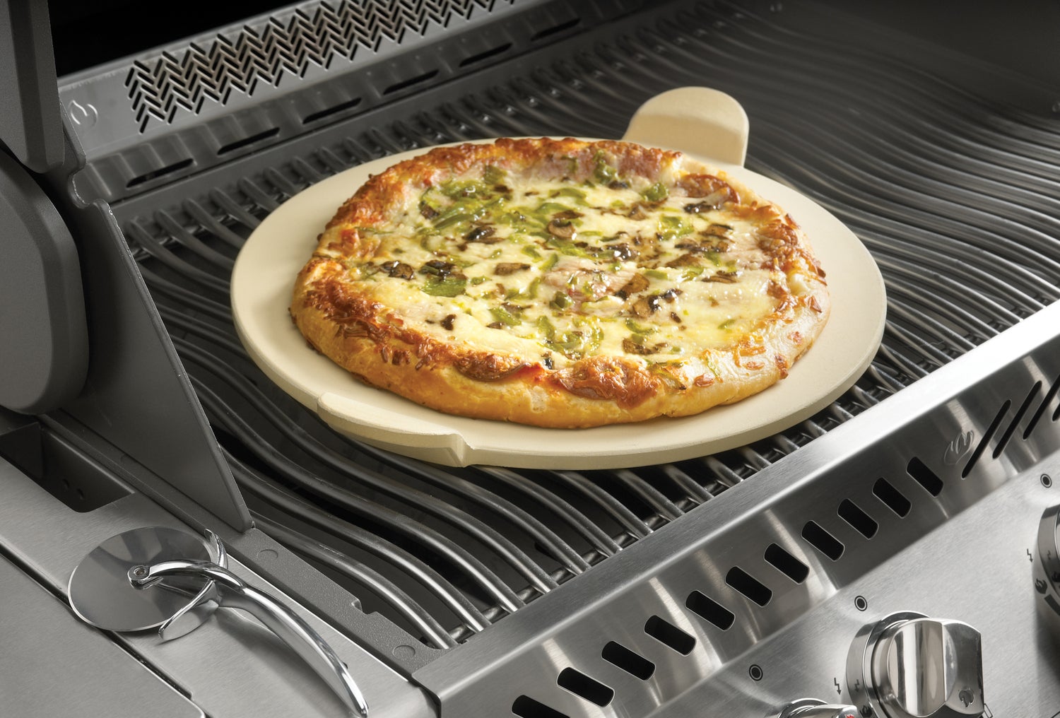 Napoleon pizzasteen met pizzasnijder Pro 42 x 7 x 39,5 cm