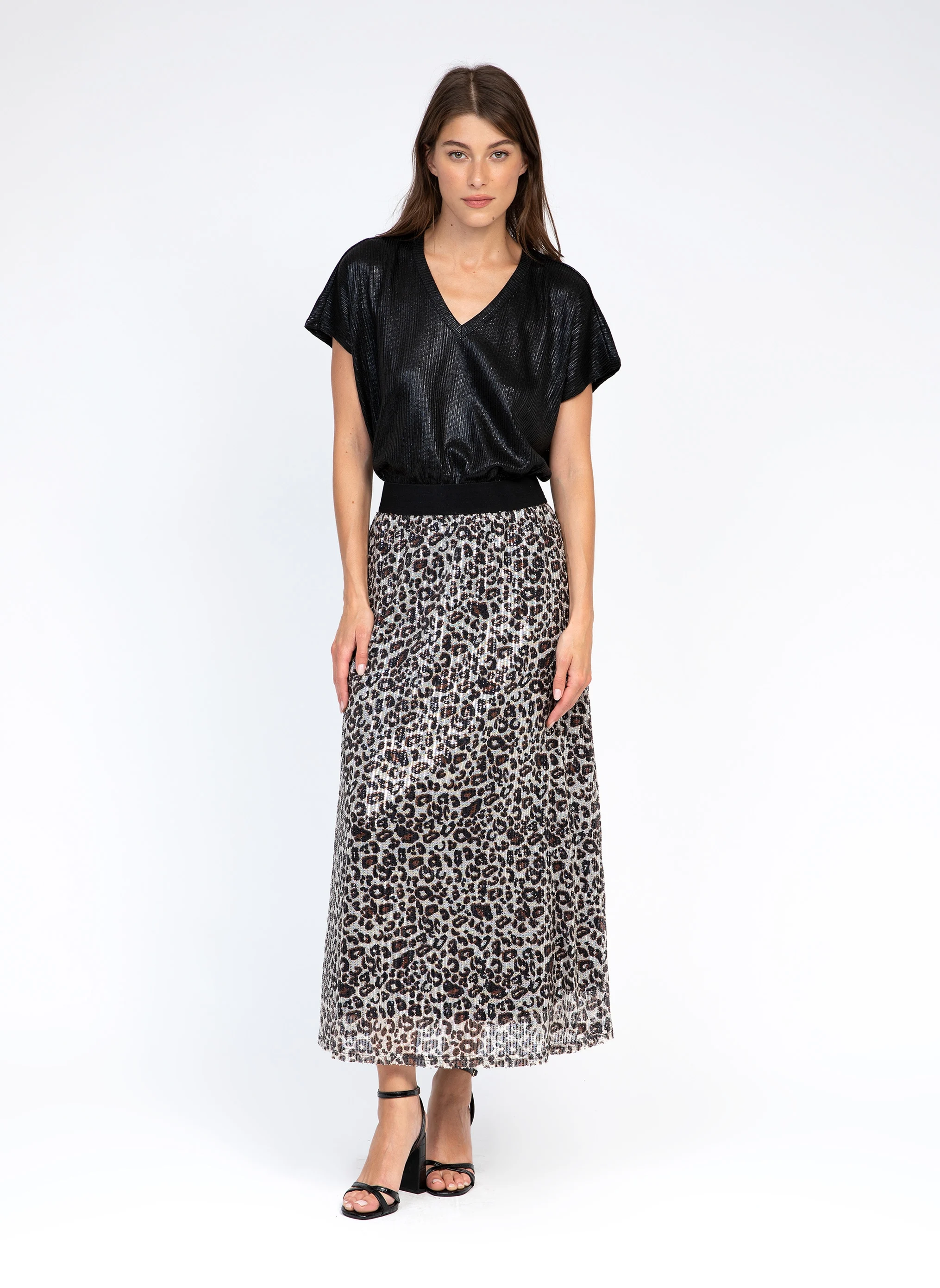 AGNESSE - Tee-shirt oversize irisé | Gris