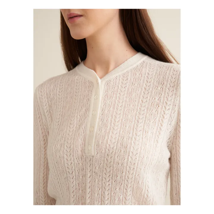 Bellerose Pull Rybba Laine Mérinos Extra Fine - Collection Femme | Ecru