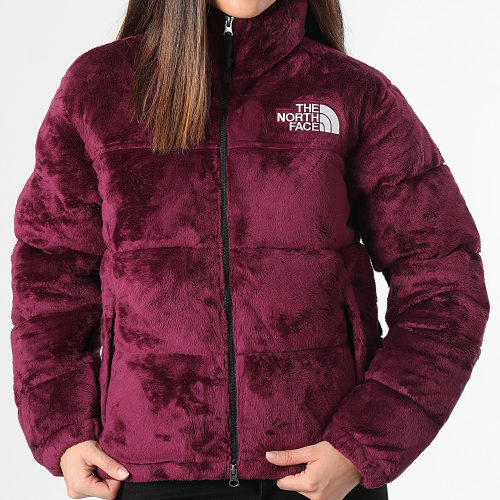Doudoune Fourrure Femme Versa Velours Nuptse A84F9 Violet