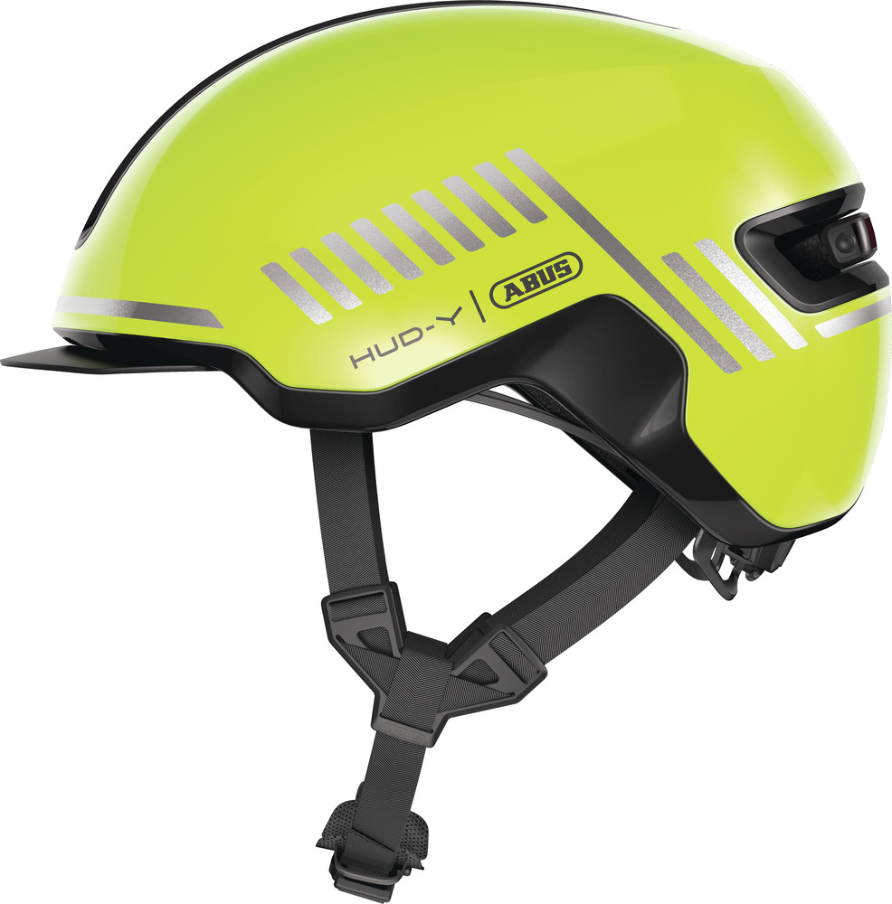ABUS HUD-Y cykelhjelm LED Signal Yellow