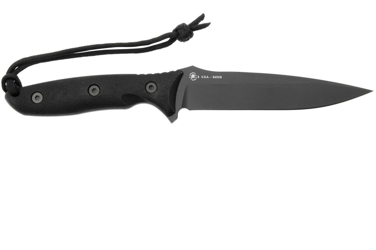 Spartan Blades Moros SB53BKBKKYBK Black, Black Micarta, survivalmes, kydex schede