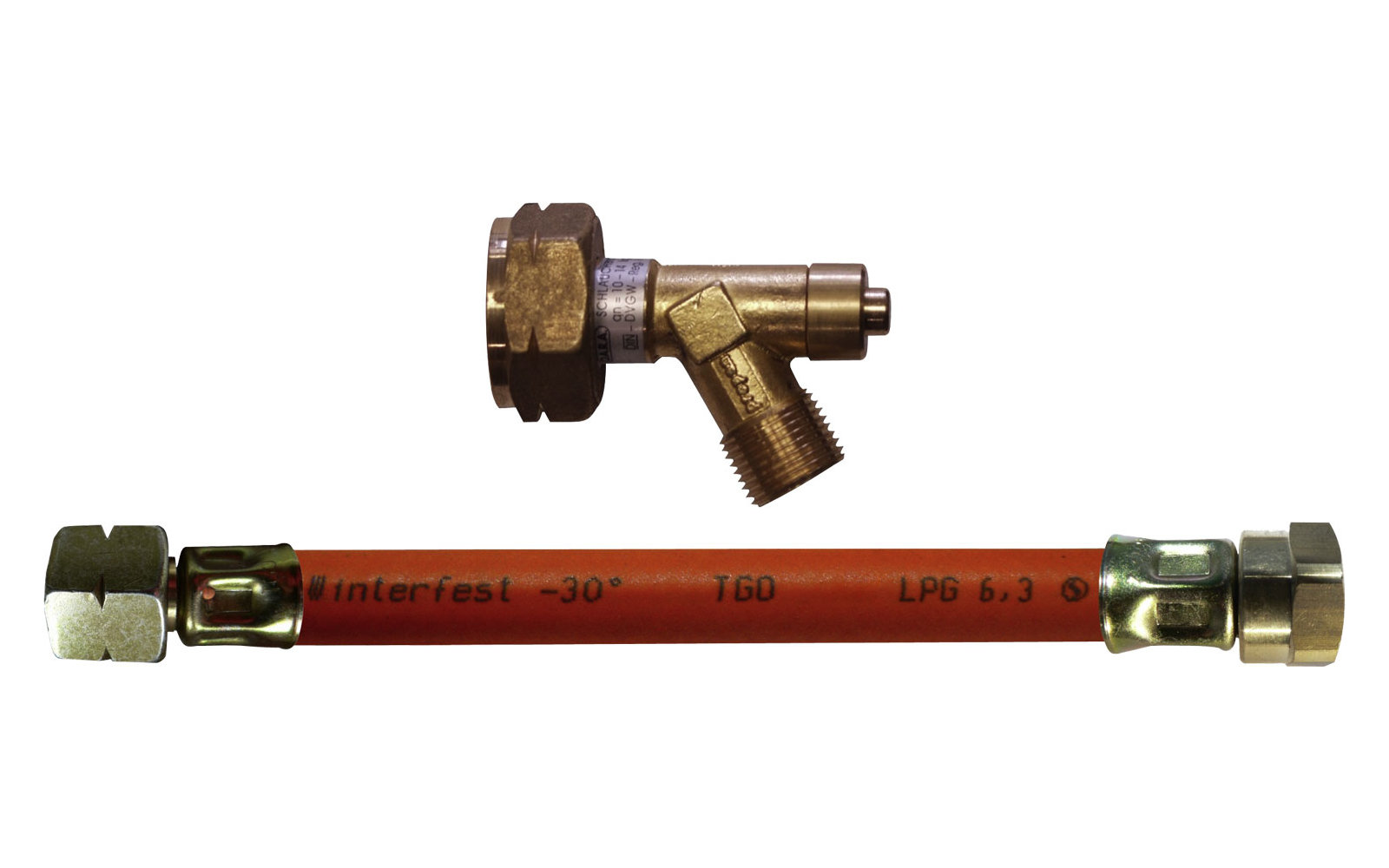 HPV HD-Schlauch Garnitur für Gasflaschen 450 mm
