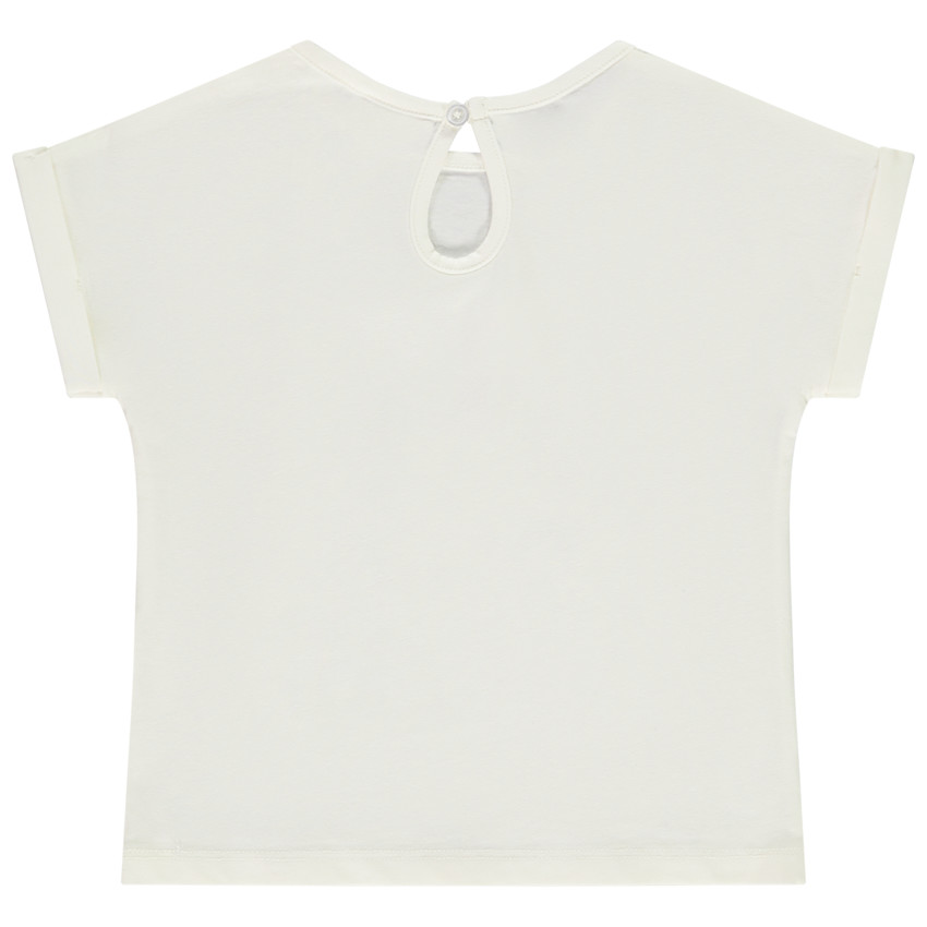 T-shirt manches courtes motif girafe pour bébé fille