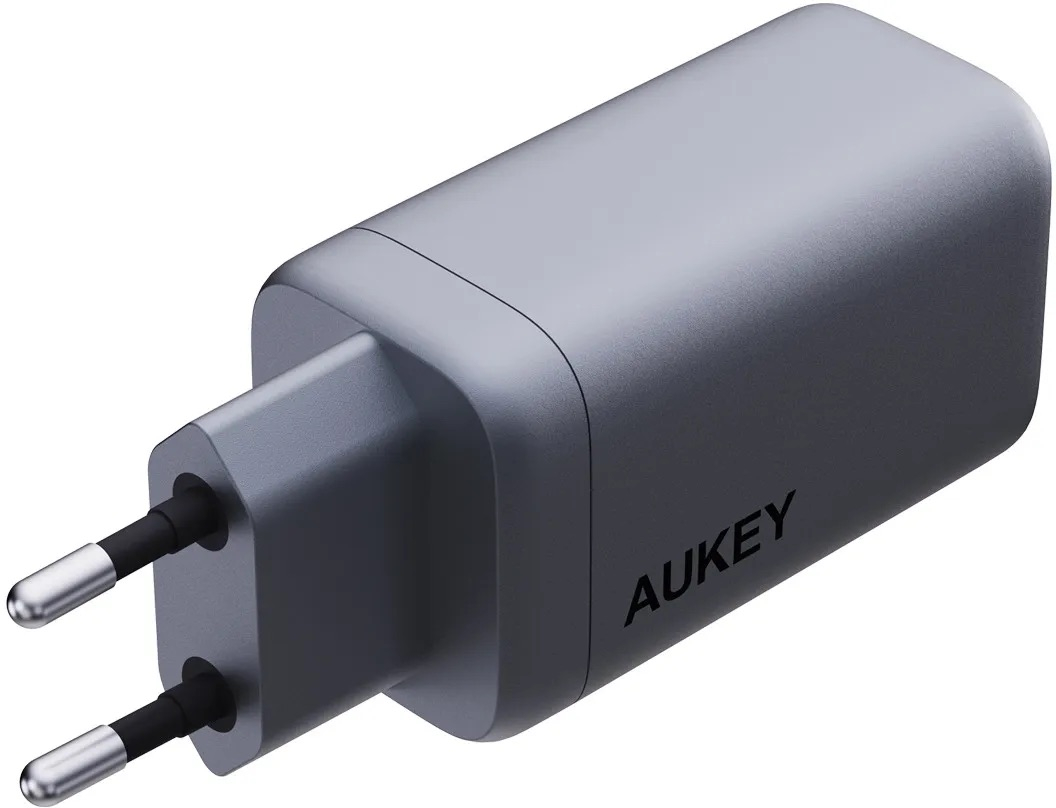 (67W) Omnia Mix 2 USB A / 2x USB C GaN Ladegerät Netzteil PD 3.0 / QC 3.0 (PA-B6U GY) - Grau / Schwarz