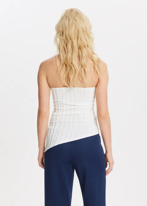 Bandeau top met wave detail off-white (WIT.O)