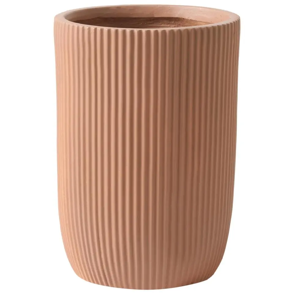 EANTIO - Bloempot - 37 x 37 x 56 cm - Bruin - Kleivezels
