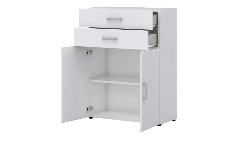 Aktenschrank Kasai 2 Türen / 2 Schubkästen 107,2 cm Weiß