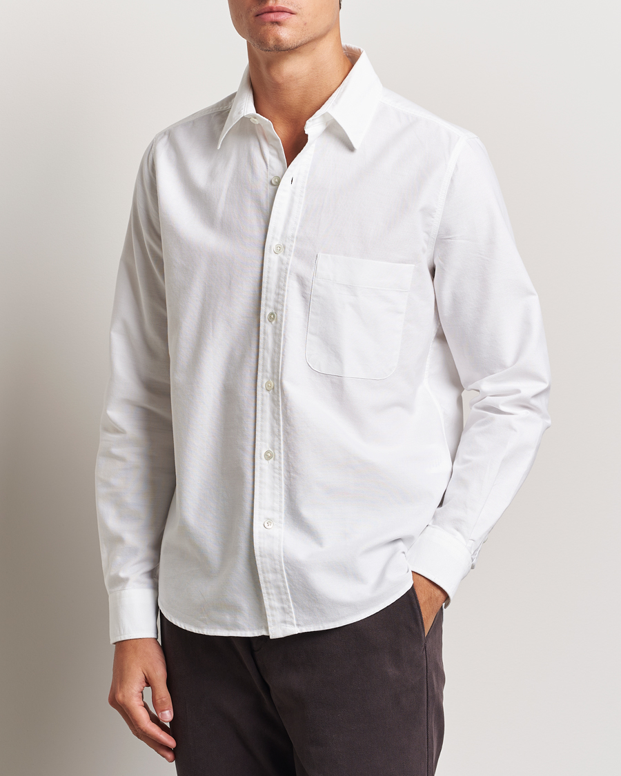 A Day's March Mason Dyed Oxford Shirt White
