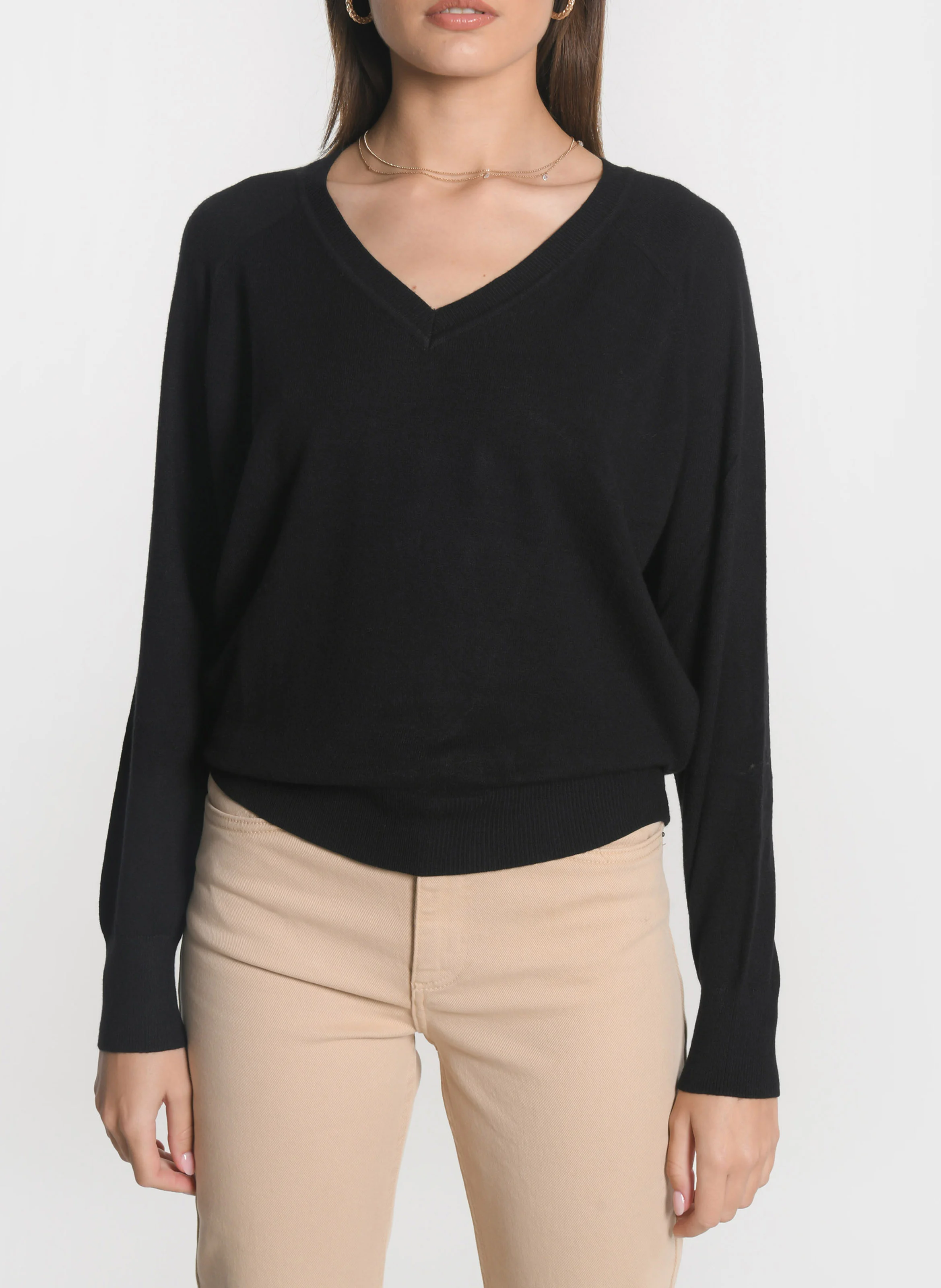 NOLWENN - Pull ample en maille | Noir