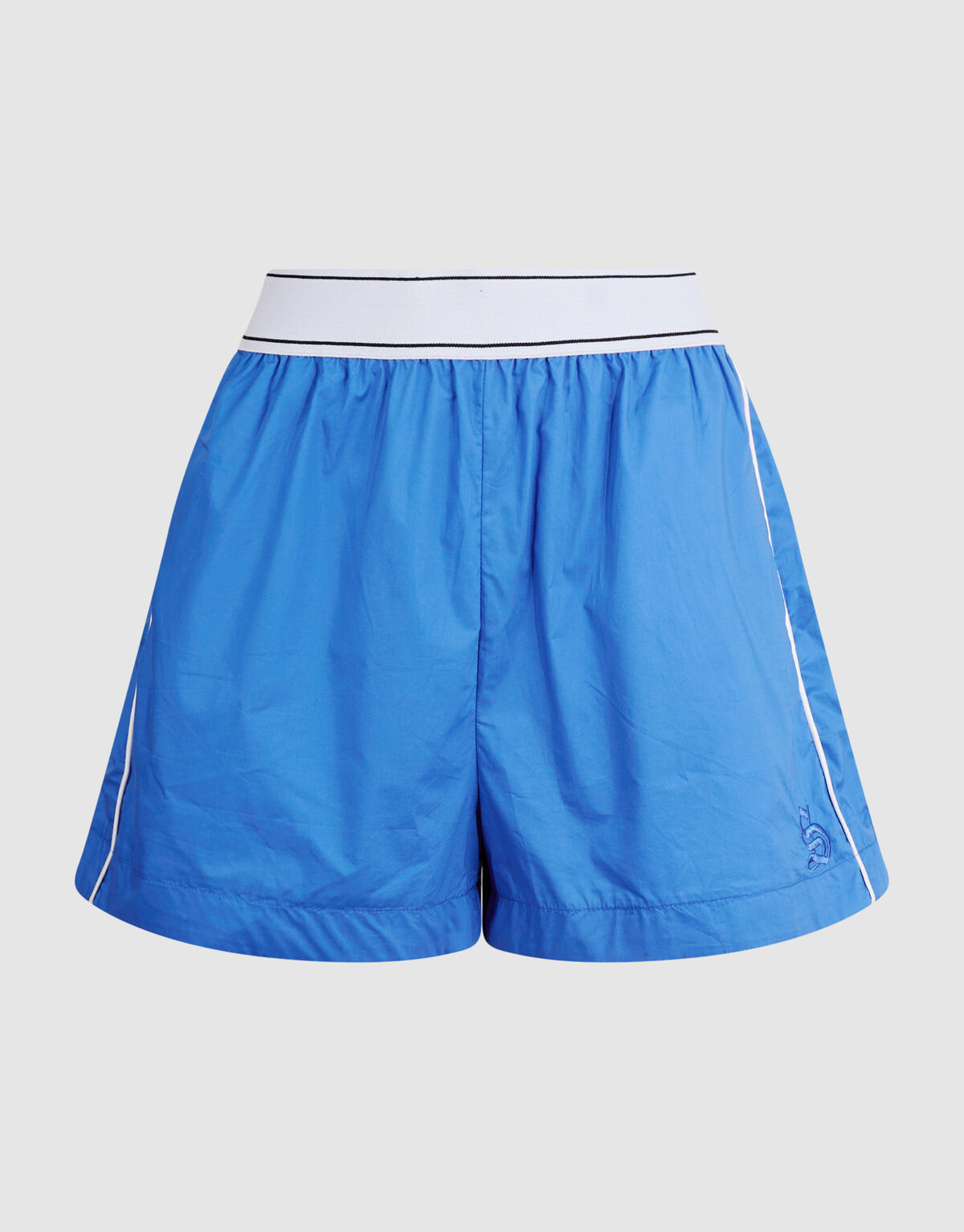 Poplin Short Blauw