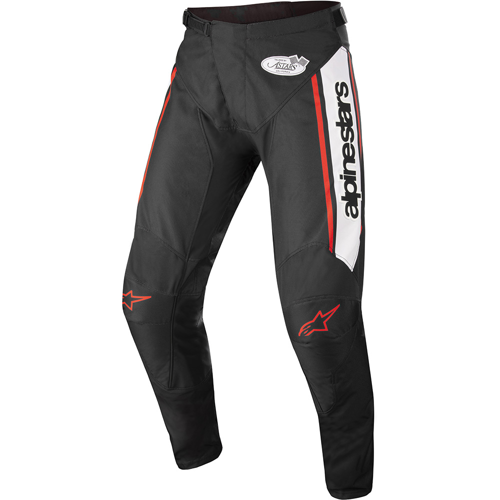 Alpinestars - Pantalon Racer Flagship Noir / Blanc / Rouge fluo