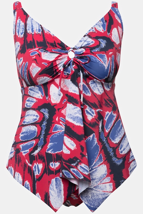 Tankini, Schmetterlinge, Softcups, Zipfelsaum, recycelt