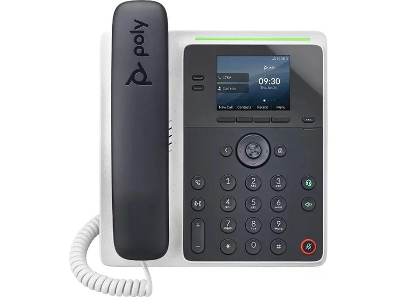 HP Tischtelefon Poly Edge E100 Schwarz/Weiss Vielseitiges Telefon in elegantem Design