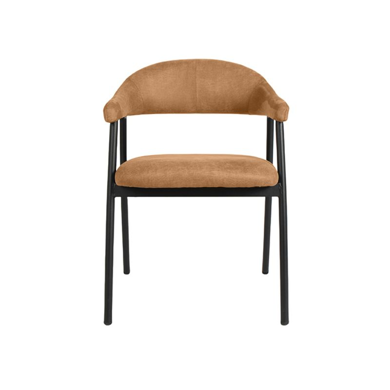 Stoel Grace micro suede cognac