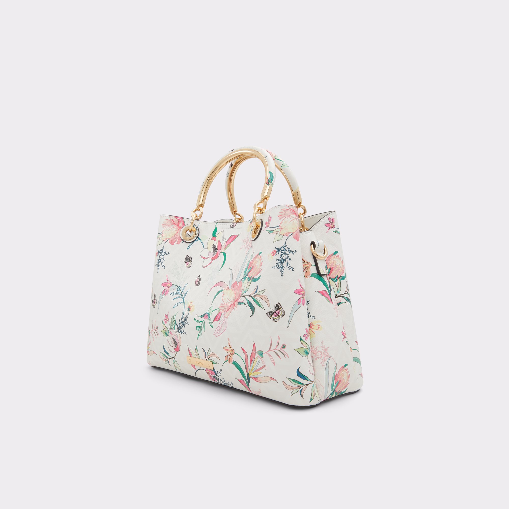 Surgoinee White Multi Women Tote Bags
