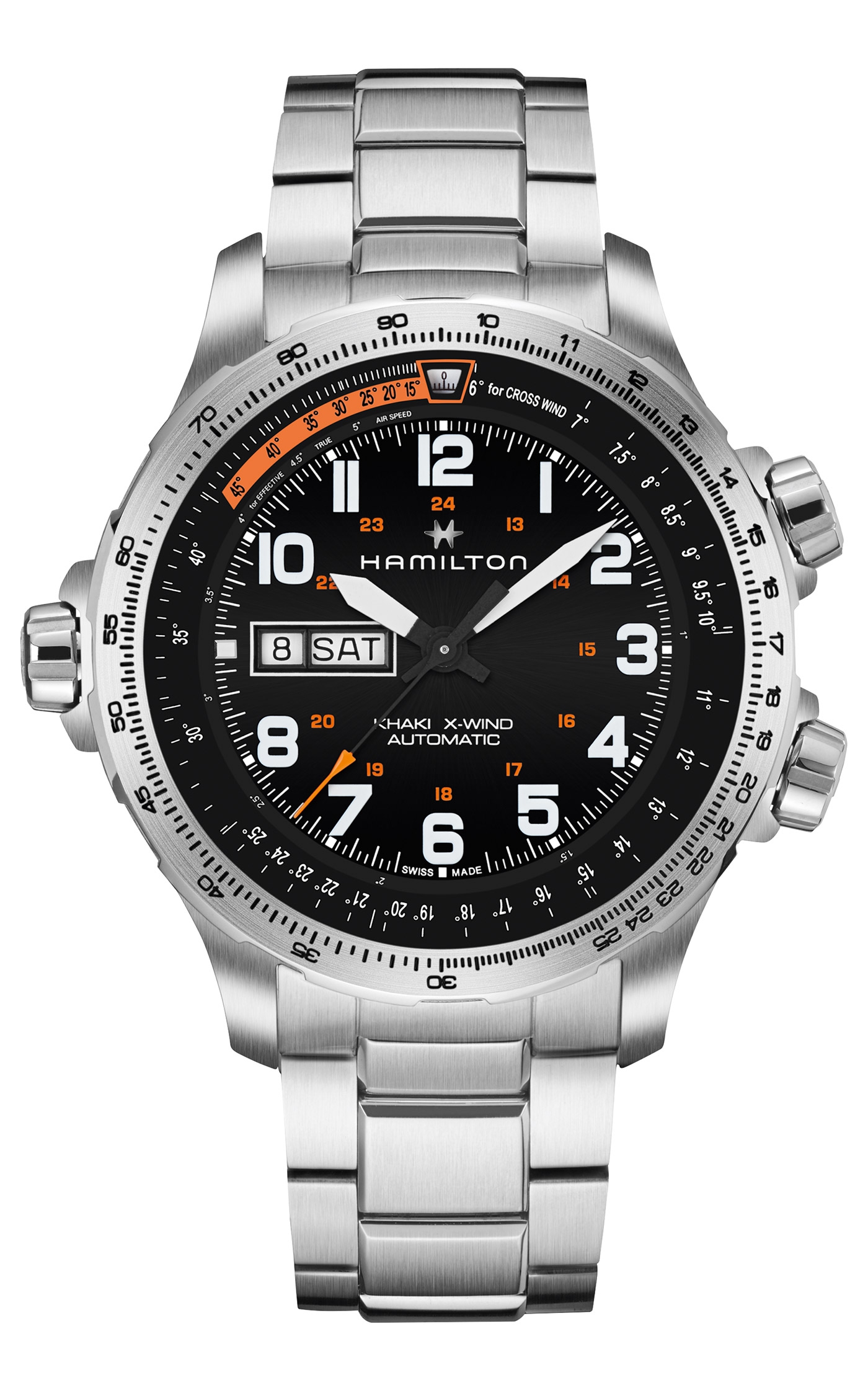 Hamilton Khaki X-Wind Day-Date Herrenuhr Silber H77755133