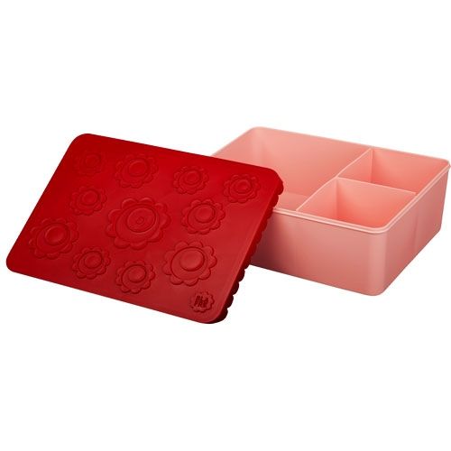 Blafre lunchbox bloemen roze-rood
