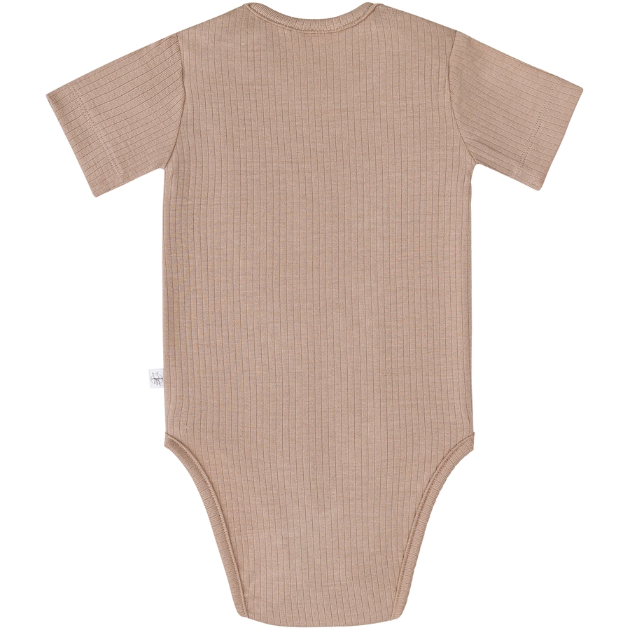 LÄSSIG Baby Body kurzarm braun