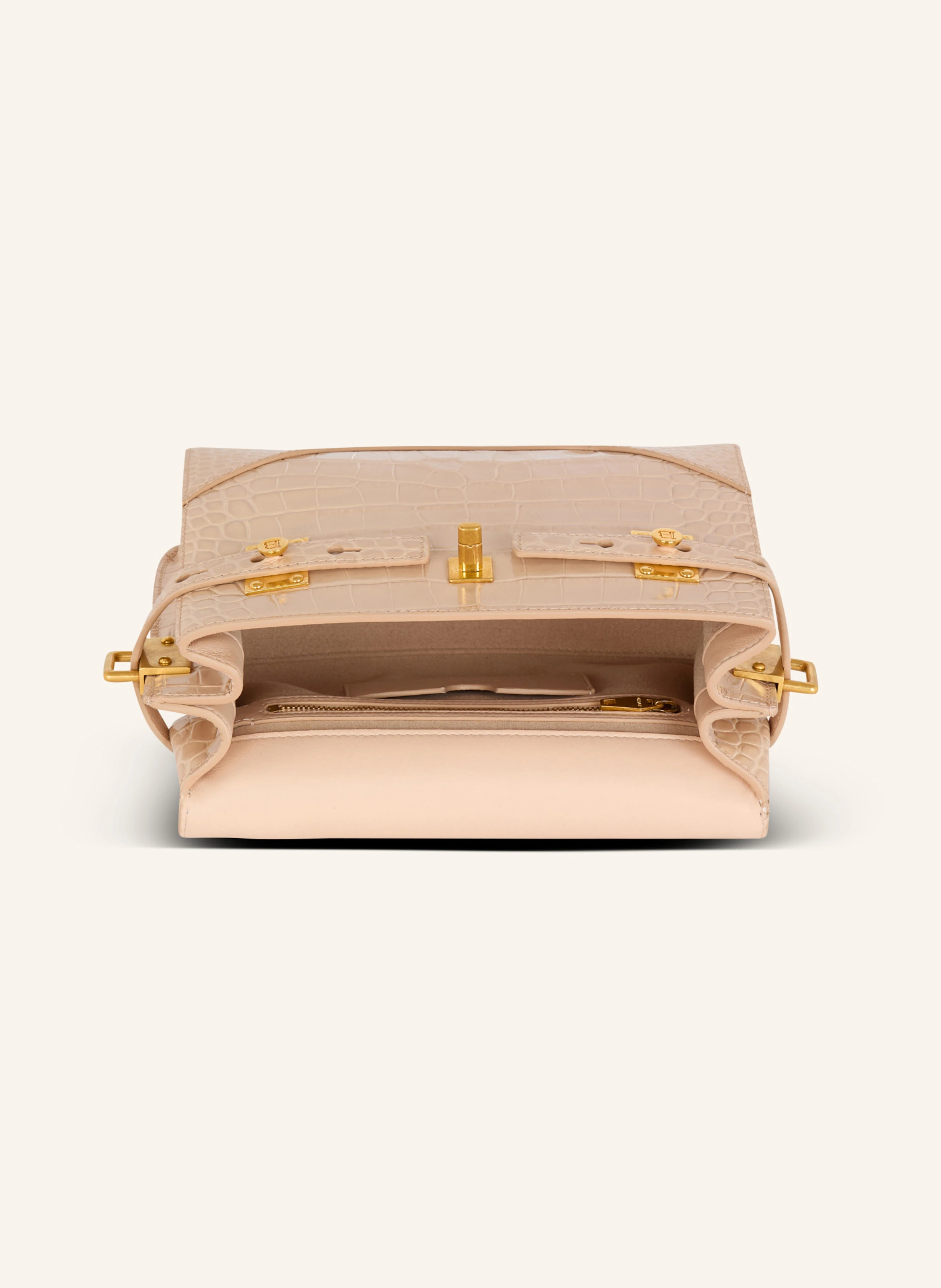 BALMAIN Tasche B-Buzz 23 aus Kalbsleder mit Krokodilmuster