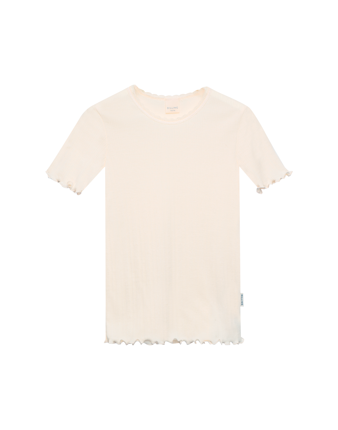 Pointelle T-shirt van katoen voor kinderen