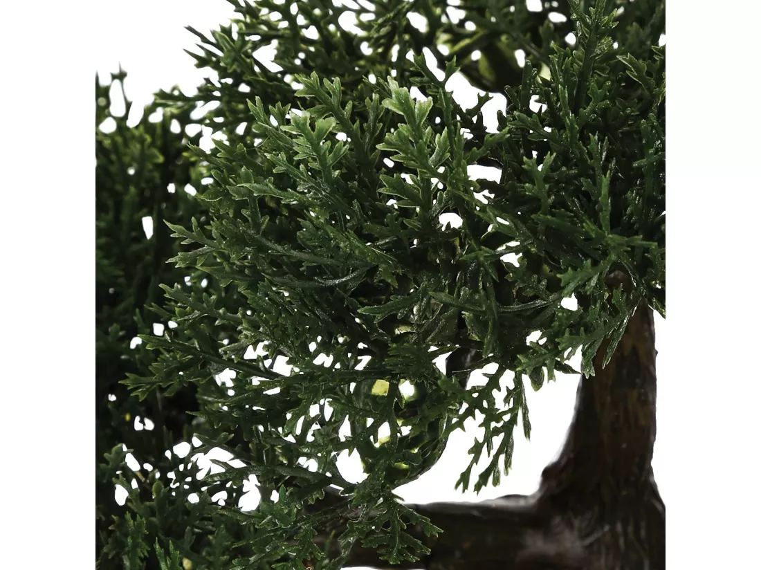 Bonsaï artificiel en pot céramique l.35 x p.32 x h 36, vert