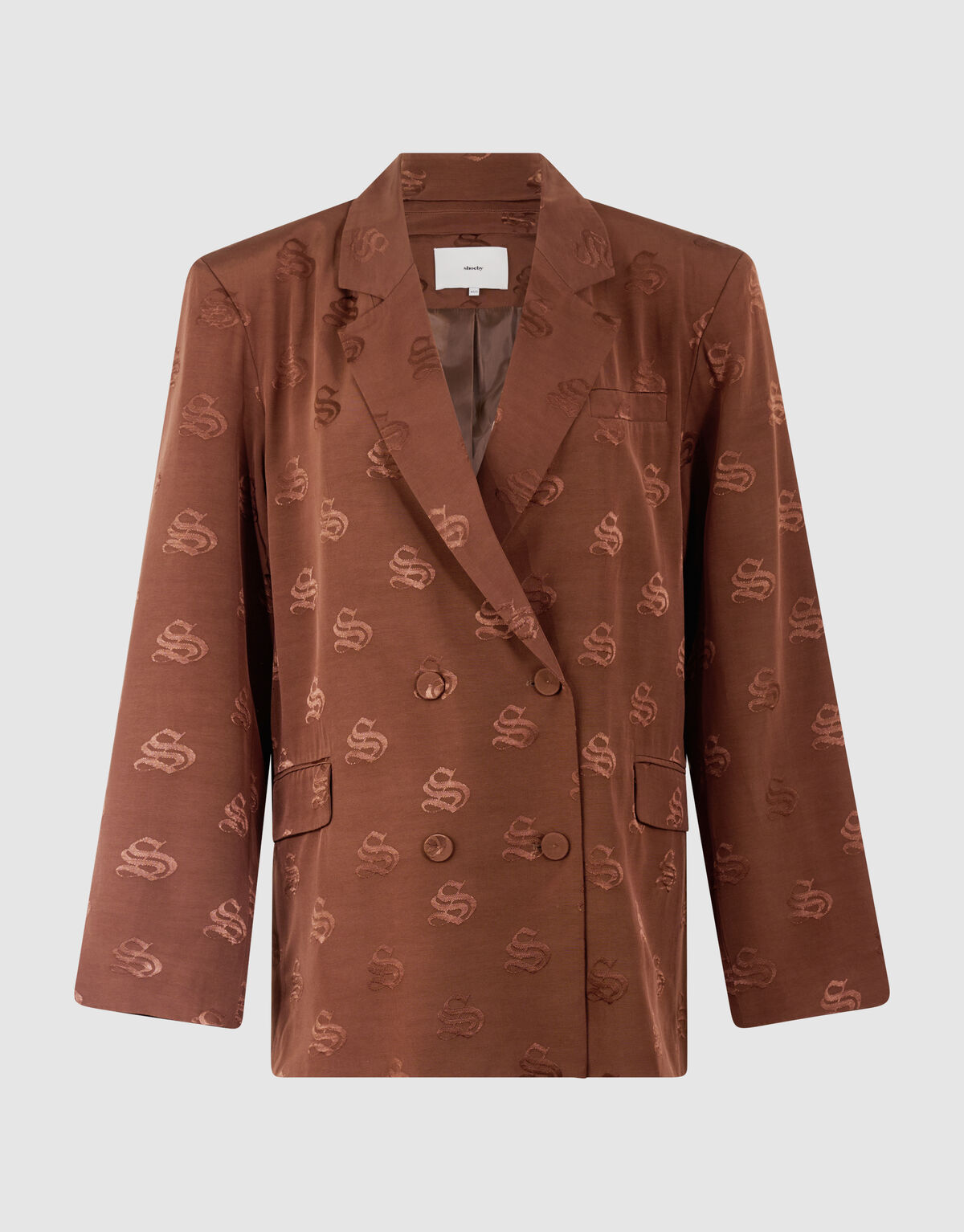 Jacquard Blazer Bruin
