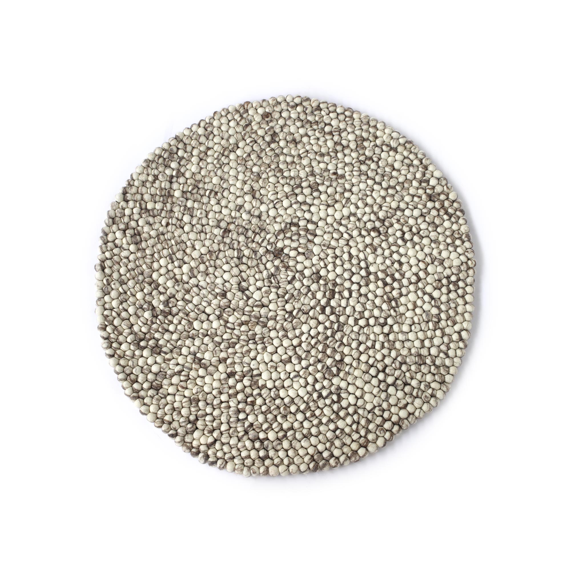 Filz-Teppich natur-weiß, Ø 90 cm, 120 cm, 160 cm von fischer's lagerhaus