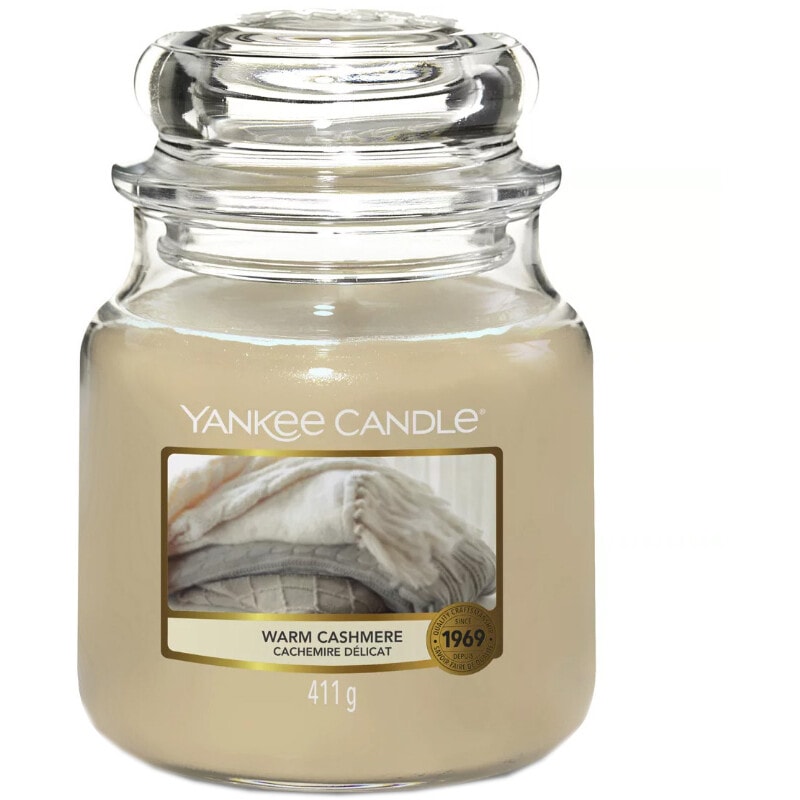 Bougie jarre - Cachemire délicat - Boisé - Modèle medium - 411 g