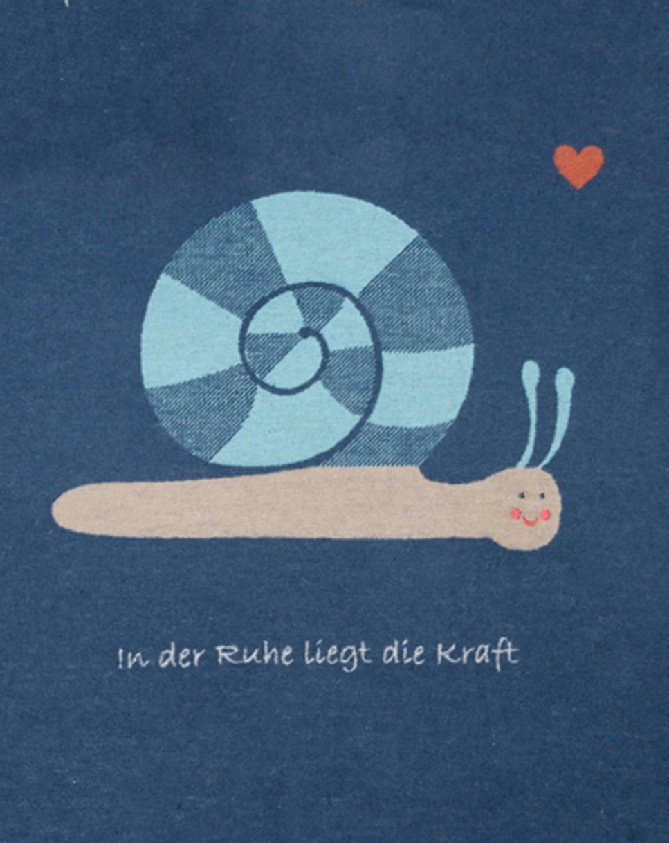 Babydecke JUWEL - SCHNECKE (70x90) in blau