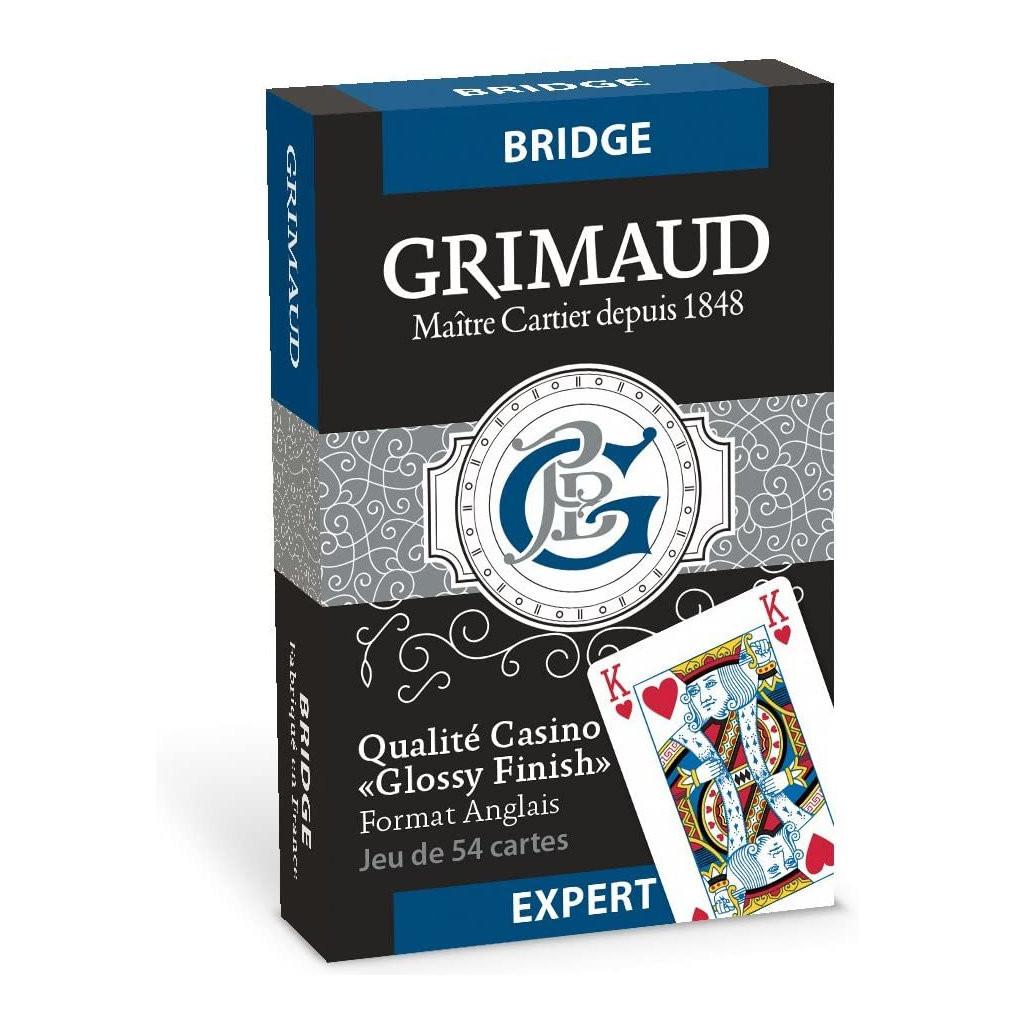 Jeu de 54 Cartes - Bridge - Grimaud Expert - Bleu