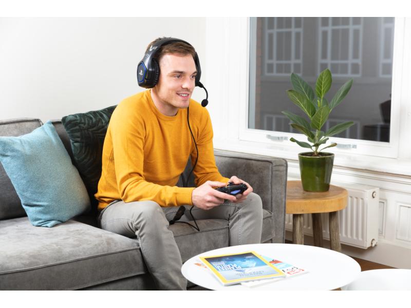 Trust Headset GXT 488 Forze PS4/PS5 Schwarz Gaming-Headset exklusiv für PS4 und PS5 mit einklappbarem Mikrofon und verstellbarem Kopfbügel