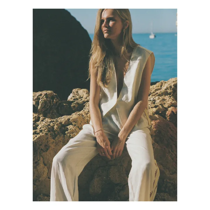 Soleil Soleil Top Ashton Broderies Lin | Ecru