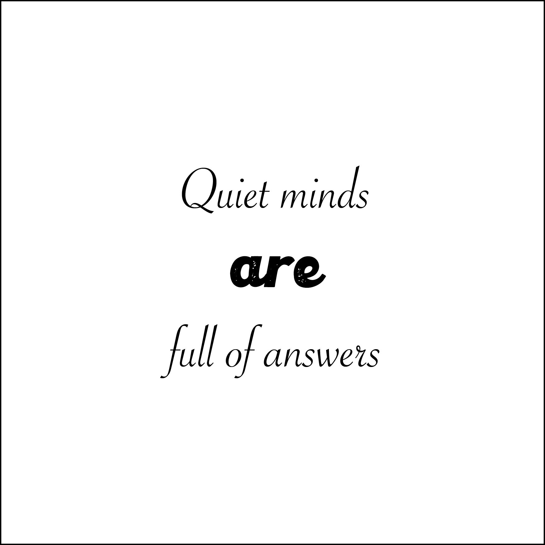 Postkarte 'Quiet minds are full of answers' günstig bestellen